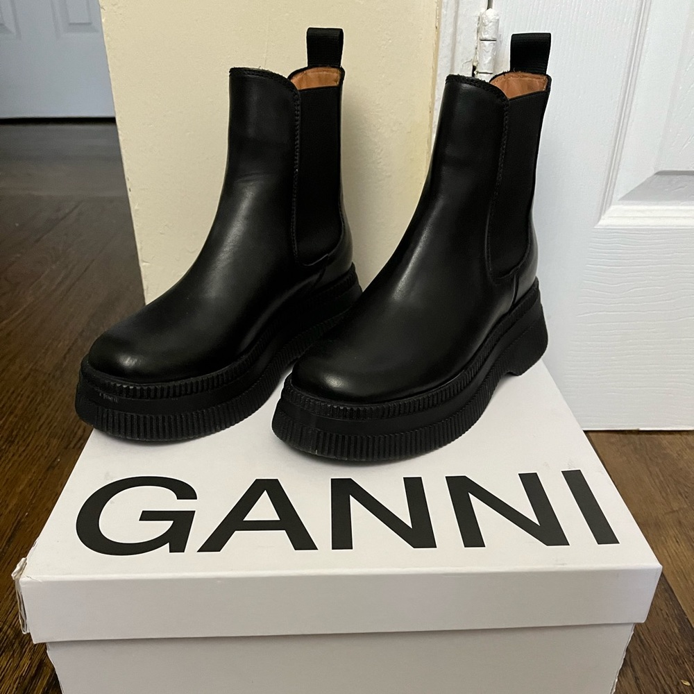 Ganni Black Creep boots size 36